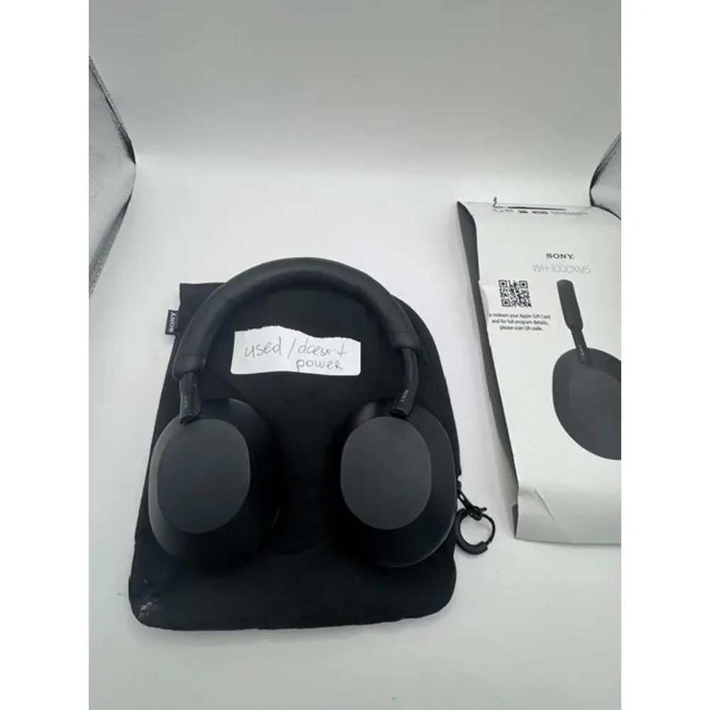 READ Sony WH-1000XM5 Wireless Noise Canceling Headphones - Black